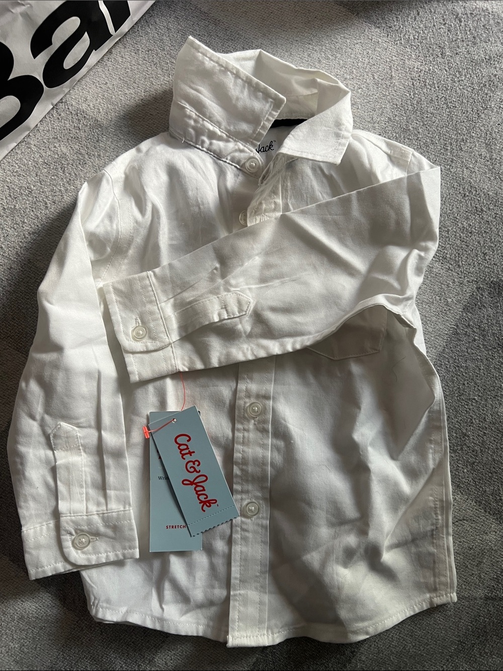 Cat & Jack White Long-Sleeve Button Shirt